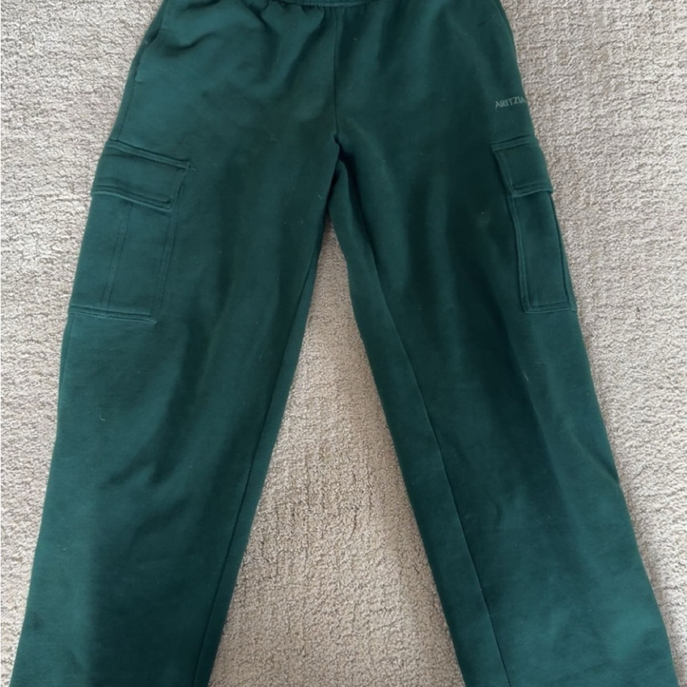 Green Cargo Sweatpants